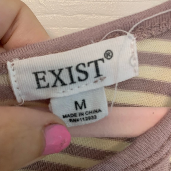 Exist striped key hole maxi dress. Size medium - Picture 2 of 10